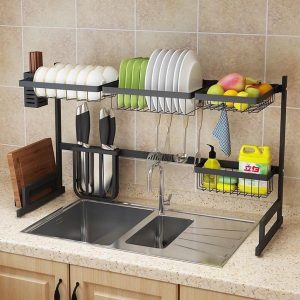 Kệ để chén bát đĩa đa năng trên bồn rửa